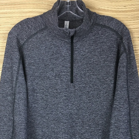 Lululemon Surge Warm 1/2 Zip Silver Heathered Dark Slate Size XL - Picture 6 of 13